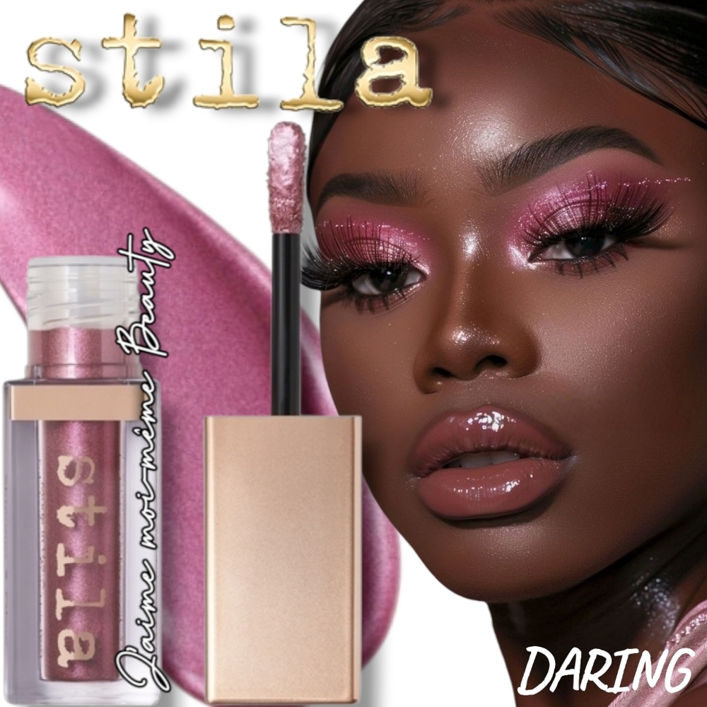Stila Glisten And Glow Metallic Chrome Sparkle Eyeshadow In  Daring - Pink